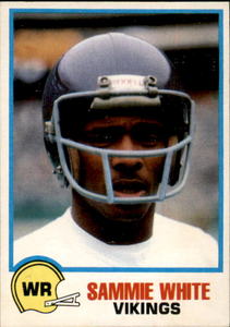 1978 Topps Sammie White Vintage Minnesota Vikings Card
