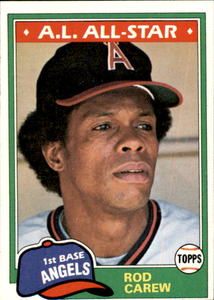 1981 Topps - Rod Carew #100 Minnesota Twins Legend Hall of Fame