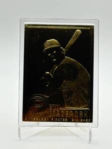 1996 Dansbury Gold Plated Card Bill Mazeroski in Plastic Case 22kt MLB Legend