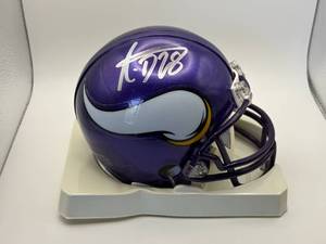 Adrian Peterson Autographed Minnesota Vikings Mini Helmet Comes With Certificate of Authenticity and original Box