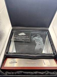 2003 Playoff Absolute Memorabilia Glass Display Collectible Featuring Torii Hunter With Authentic Game-Worn Piece of Jersey, Serial #d 89150, Comes With Original Display and Protective Case Minnesota Twins