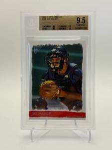 2002 Topps Gallery Joe Mauer Rookie Card Graded and Authenticated by Beckett Grading, 9.5 Gem Mint Gold Label RARE LABEL Minnesota Twins