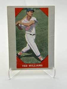 1960 Fleer Ted Williams Vintage Baseball Card, Creases in Middle of Card, Legendary Boston Red Sox Player