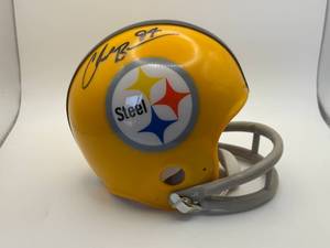 Chase Brown Autographed Pittsburgh Steelers Football Mini Helmet