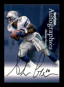 Ahman Green Skybox Autographed Card (On-Card Auto) Seattle Seahawks Green Bay Packers