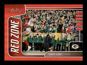 Absolute Football Red Zone Insert Davante Adams Serial #d 61100 Green Bay Packers