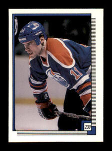 Mark Messier Vintage Hockey Sticker Edmonton Oilers