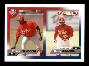 Topps Total Ryan Howard Rookie Card