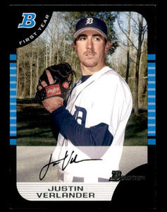 Justin Verlander 1st Bowman Rookie Card