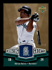 2006 Upper Deck - Amazing Greats Adrian Beltre #AG-AB Gold 699