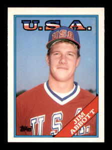 1988 Topps Jim Abbott Team USA Rookie Card
