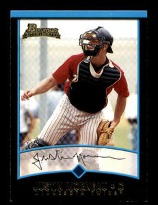 Bowman Rookie Card Justin Morneau (Wearing Catchers Gear)