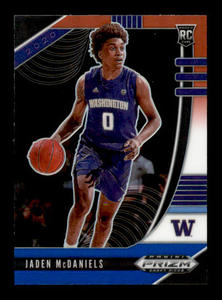 2020-21 Panini Prizm Draft Picks - Jaden McDaniels #51 Red White & Blue Prizm (RC) Rookie Card