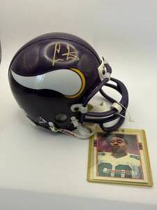 Cris Carter Autographed Minnesota Vikings Mini Helmet, Comes With Autograph Certification