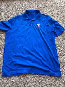 Minnesota Twins Medium Blue Colored Polo Shirt, Adult Male XL Size