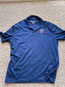 Minnesota Twins Navy Blue Colored Polo Shirt, Adult Male XL Size