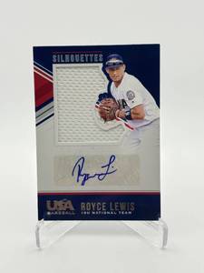 USA Baseball Royce Lewis 18U National team Game Used Jersey Autograph Card Serial #d 1071999