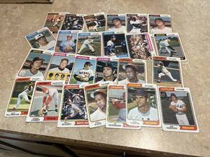 1974 Topps Baseball Card Lot, Cards Mostly in Poor Condition