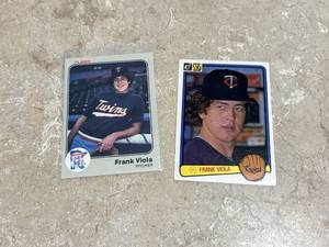 Two Frank Viola Rookie Cards, Fleer Version and Donruss Version