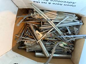 STOOL AND WATER SUPPLY TUBES, PLASTIC, METAL AND COPPER.