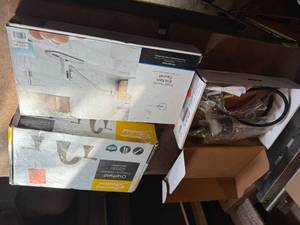 TUB, KITCHEN FAUCET SETS, NEW IN BOXES.