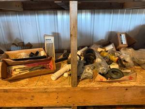 SHOWER HEAD AND PARTS, STOOL WIRES, TOILET PARTS.