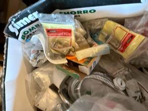 STOOL AND DRAIN PARTS, FITTINGS, CAPS, WIFI THERMOSTAT.