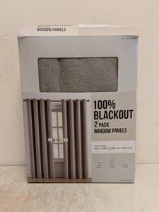 NEW 100% BLACKOUT WINDOW PANELS BROWN 2PK