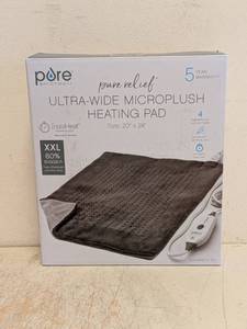 NEW PURE ENRICHMENT PURE RELIEF ULTRA WIDE MICROPLUSH HEATING PAD