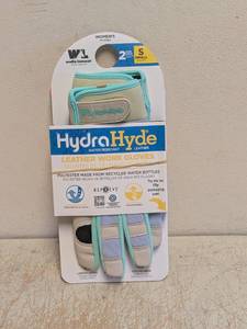 HYDRA HYDE LEATHER WORK GLOVES 2 PK WOMENS SMALL
