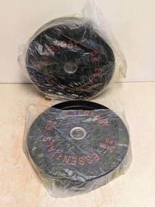 (2) NEW EVERYDAY ESSENTIALS 55LBS RUBBER BUMPER PLATE WEIGHTS