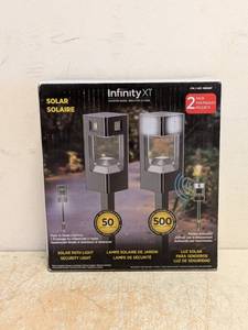 INFINITY X1 MOTION ACTIVATED SOLAR PATH LIGHT SECURITY LIGHT 2PK