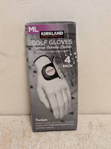 NEW KIRKLAND SIGNATURE GOLF GLOVES SIZE ML 4 PACK