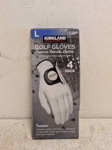 NEW KIRKLAND SIGNATURE GOLF GLOVES SIZE LARGE 4 PACK