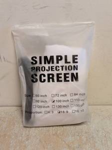 NEW SIMPLE 100 INCH PROJECTION SCREEN