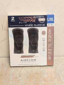 NEW COPPER FIT ELITE COMPRESSION KNEE SLEEVE WITH AIRFLOW TECHNOLOGY XL