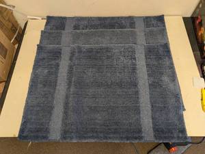 (3) BLUE BATH MATS