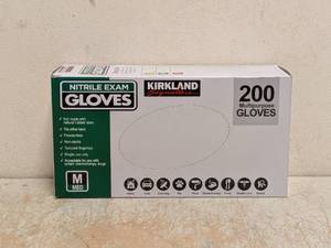 NEW KIRKLAND SIGNATURE NITRILE EXAM GLOVES MEDIUM 200CT