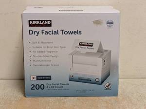 NEW KIRKLAND SIGNATURE DRY FACIAL TOWELS 200CT