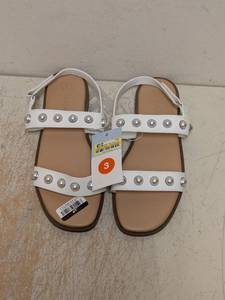 NEW CAT & JACK KIDS EVE PEARL SANDALS SIZE 3