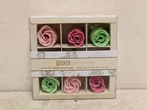 NEW KATIE KIME WICKED ROSE SCENTED TULIP BATH PEDALS 9PK