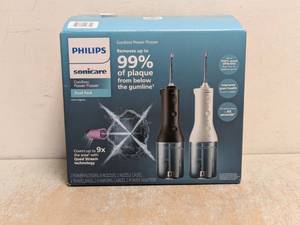 NEW PHILIPS SONICARE CORDLESS POWER FLOSSER DUAL PACK