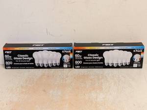 (2) NEW FEIT ELECTRIC LED A19 LIGHT BULBS 6PK