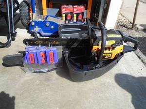 Poulan chainsaw in case. Looks lightly used. As shown.