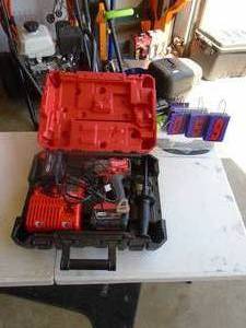 New in box Milwaukee M18 � drill with 2 batteries & charger. As shown.