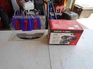 New in Box Porter Cable random orbital sander. As shown.