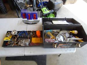 Tool Box with misc & multimeter etc. As shown.