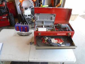 Dremel box with tools & accessories. As shown.