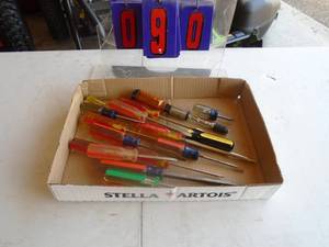 Flat of screwdrivers. As shown.