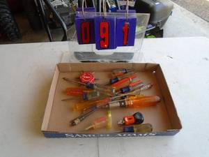 Flat of screwdrivers. As shown.